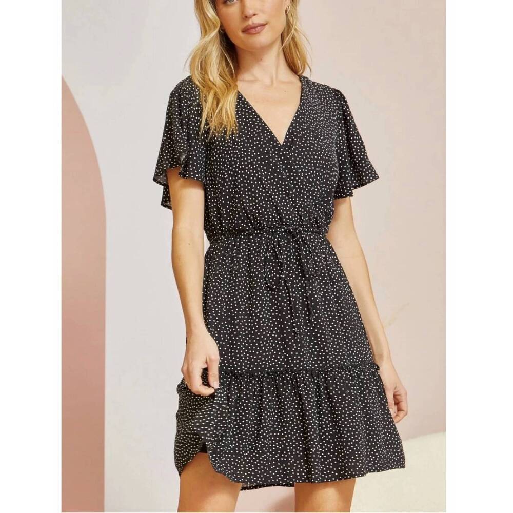 NEW ANDREE BY UNIT stepping out in style dress in black